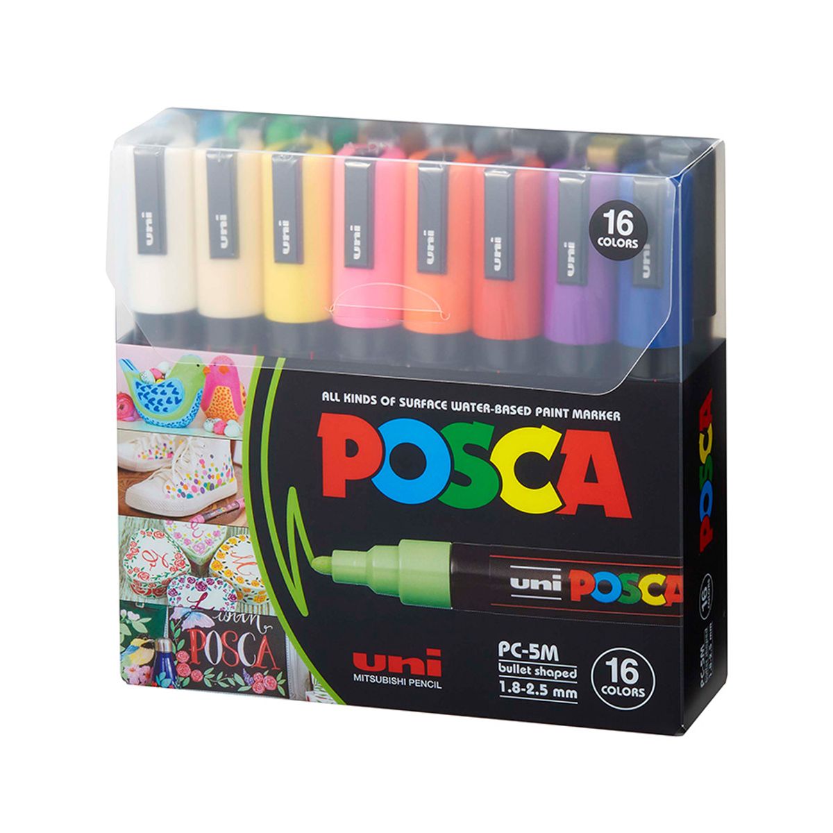 POSCA - POSCA Pack PC-5M 16C Básico Nueva Presentación X16    