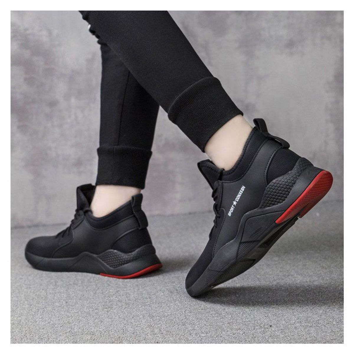 VATYERTY - Zapatillas urbanas de hombre deporte moda - negro