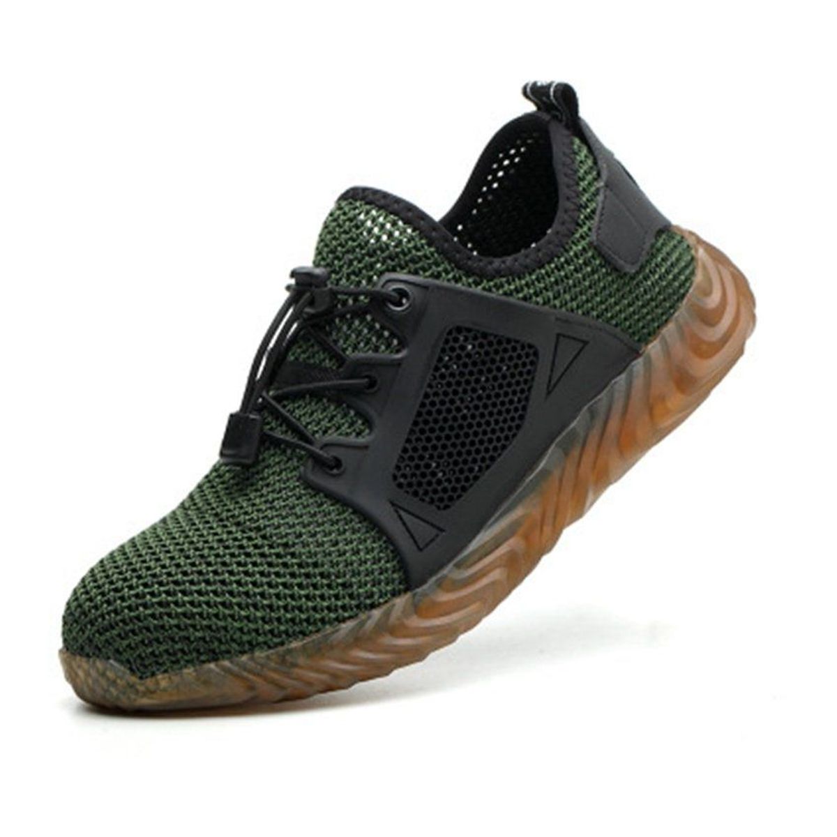 VATYERTY - Zapatos de seguridad para el trabajo con puntera de acero aire zapatos