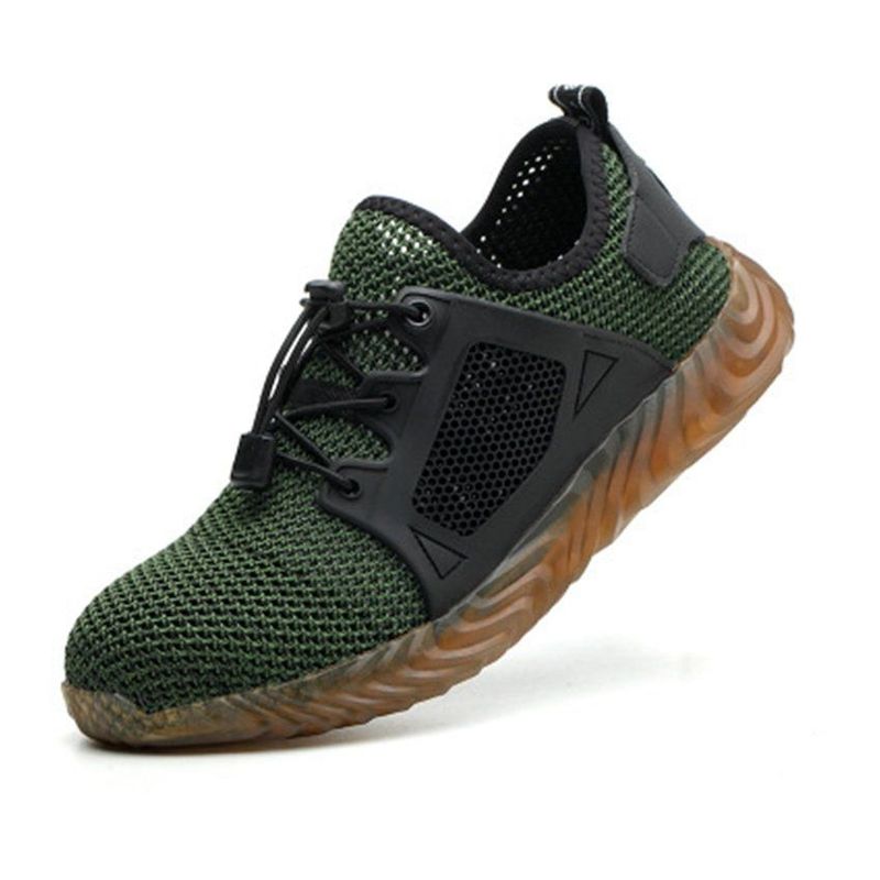 VATYERTY - Zapatos de seguridad para el trabajo con puntera de acero aire zapatos