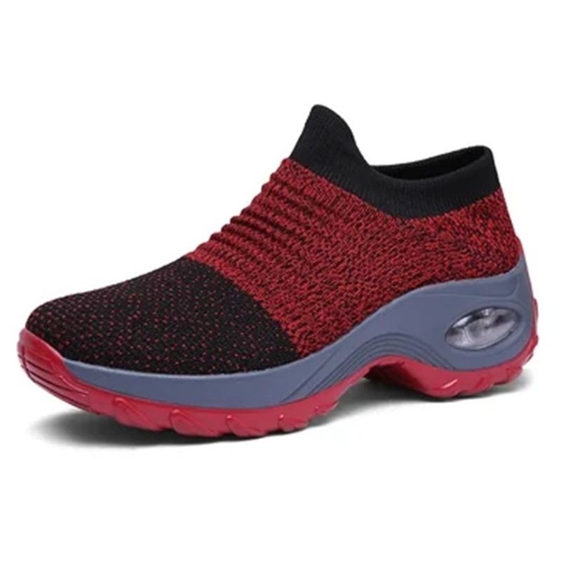 VATYERTY - Zapatillas de mujer mecedoras para caminar - rojo