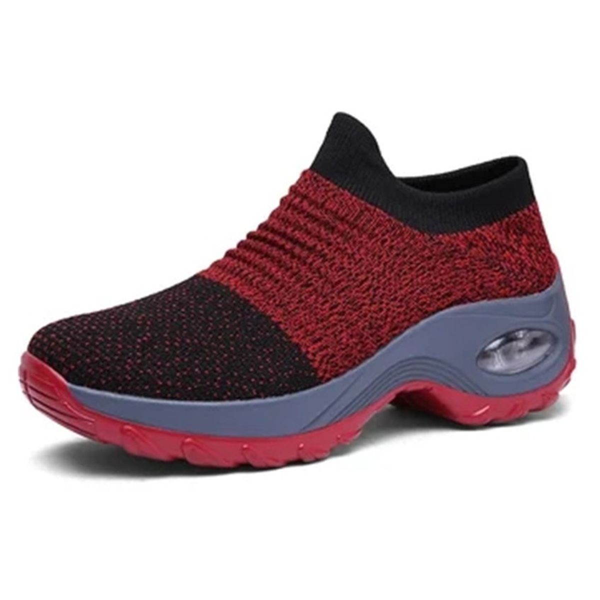 VATYERTY - Zapatillas de mujer mecedoras para caminar - rojo