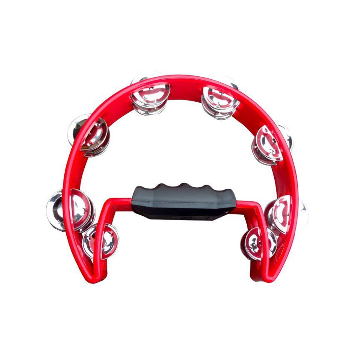 EASTTOP - Easttop - Pandereta de 8 Chapas Doble con Agarradera - Rojo.