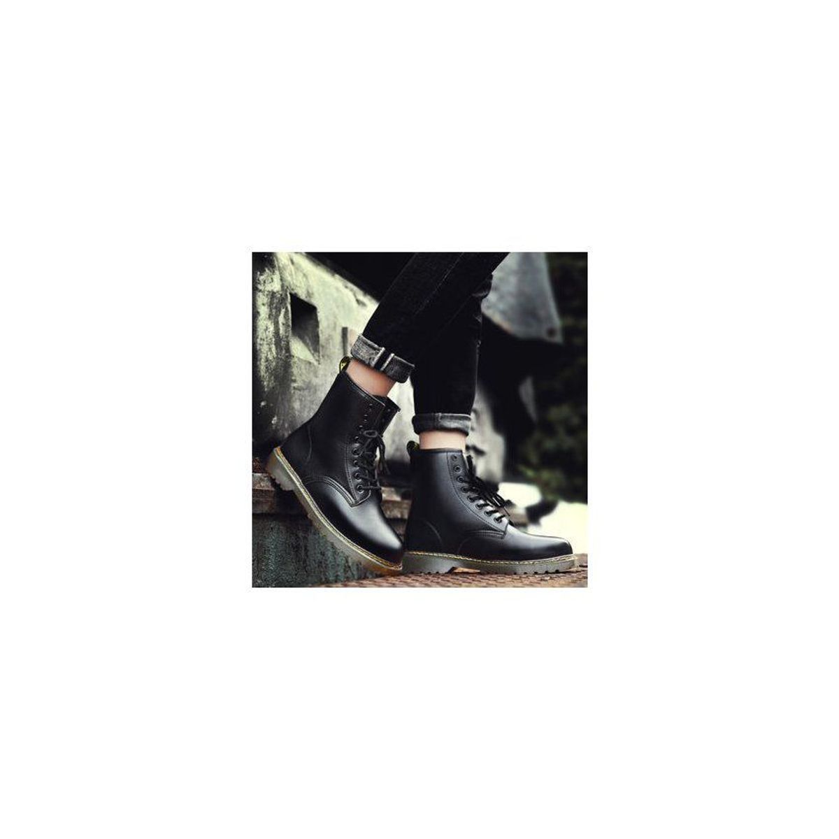 VATYERTY - Botas para hombre casual color negro