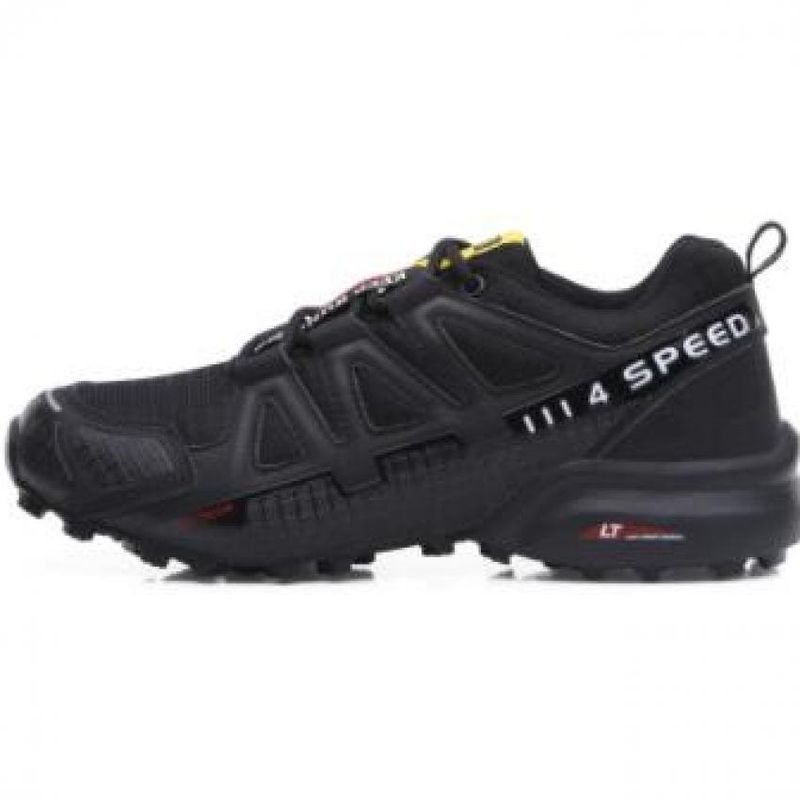 VATYERTY - Zapatilla de senderismo antideslizante para exteriores hombre-negro