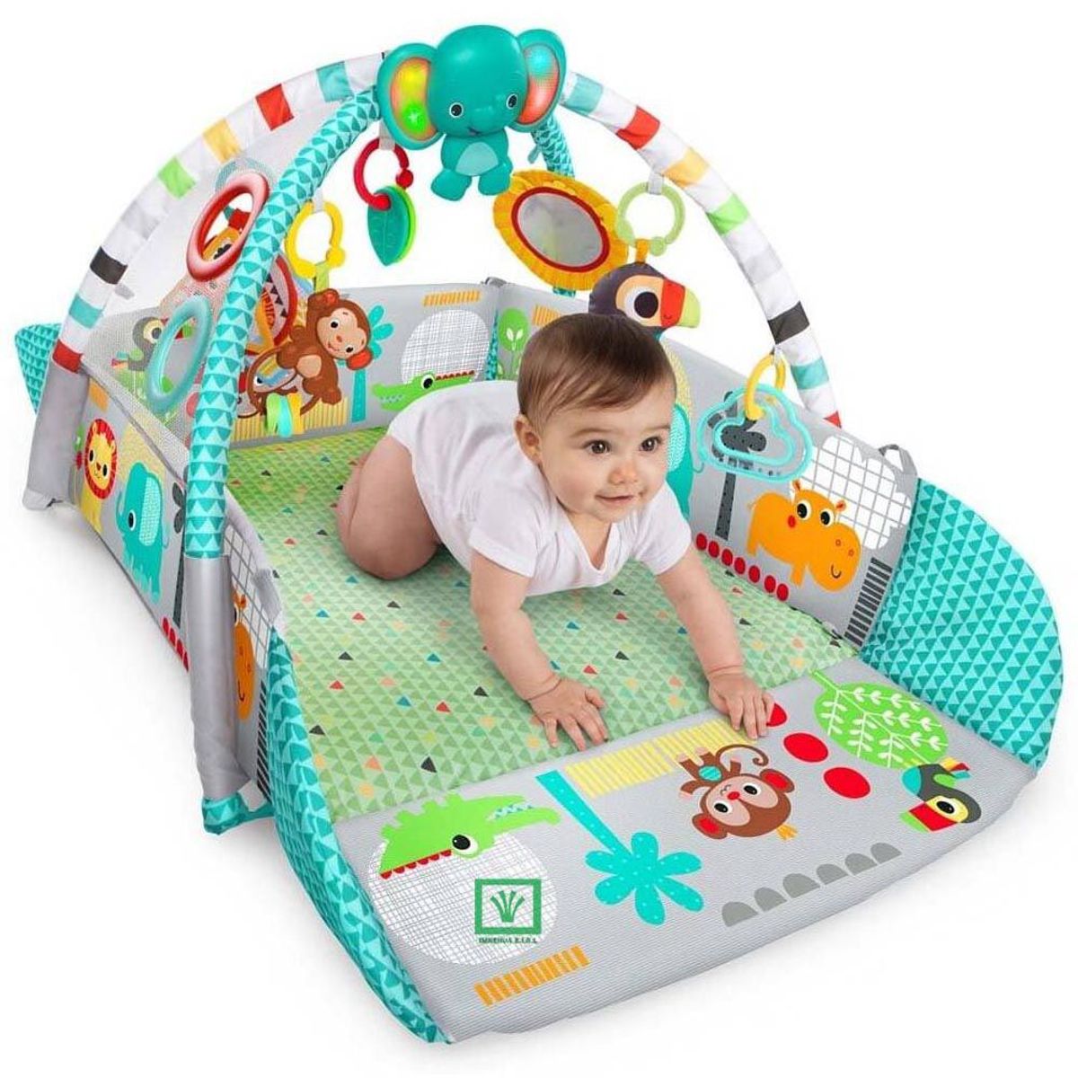 IDEAL - Gimnasio Musical 5 en 1 con Pelotas Celeste