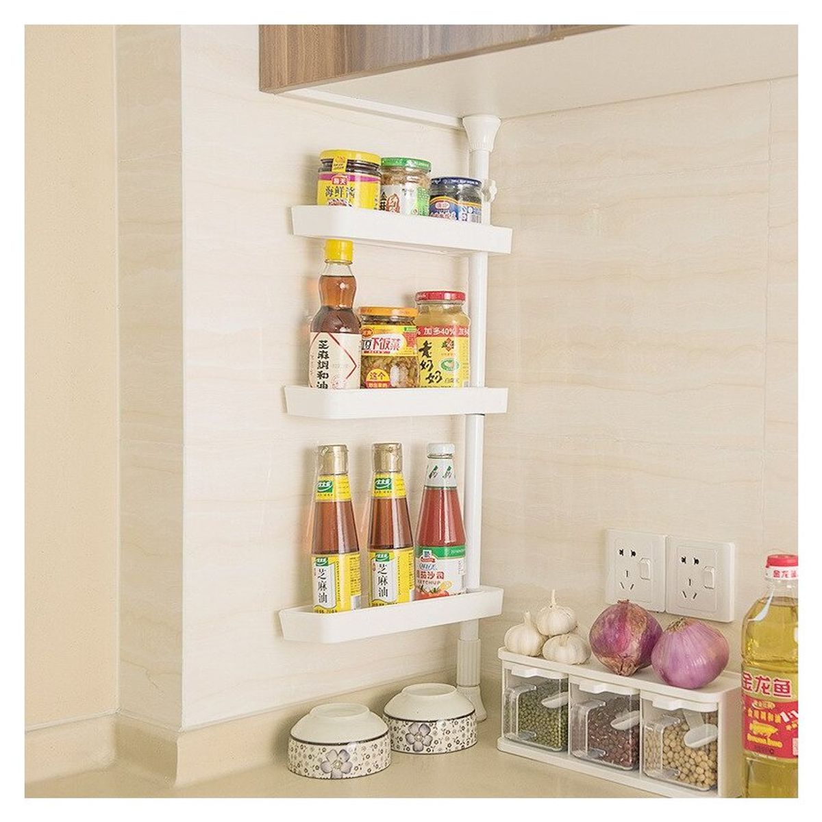 INSPIRATION - Estante organizador giratorio de especias 3 niveles para cocina