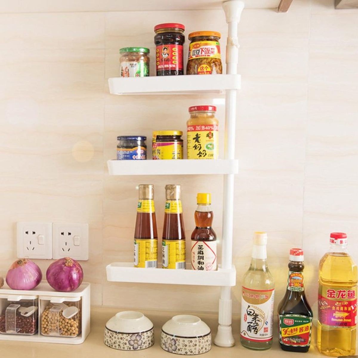 INSPIRATION - Estante organizador giratorio de especias 3 niveles para cocina