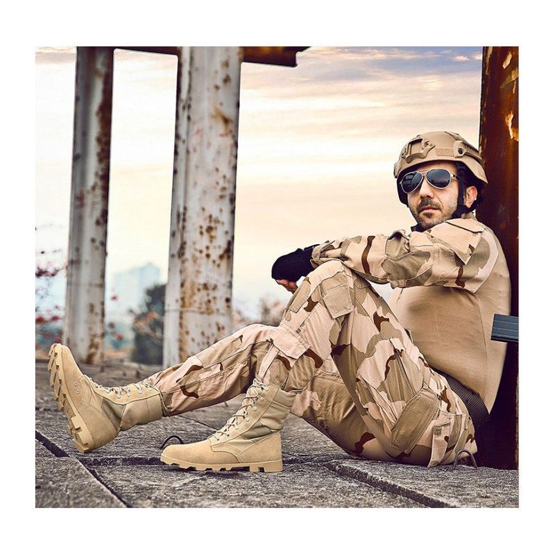 VATYERTY - Zapatos botas militares para exteriores de gran tamaño para hombre 1