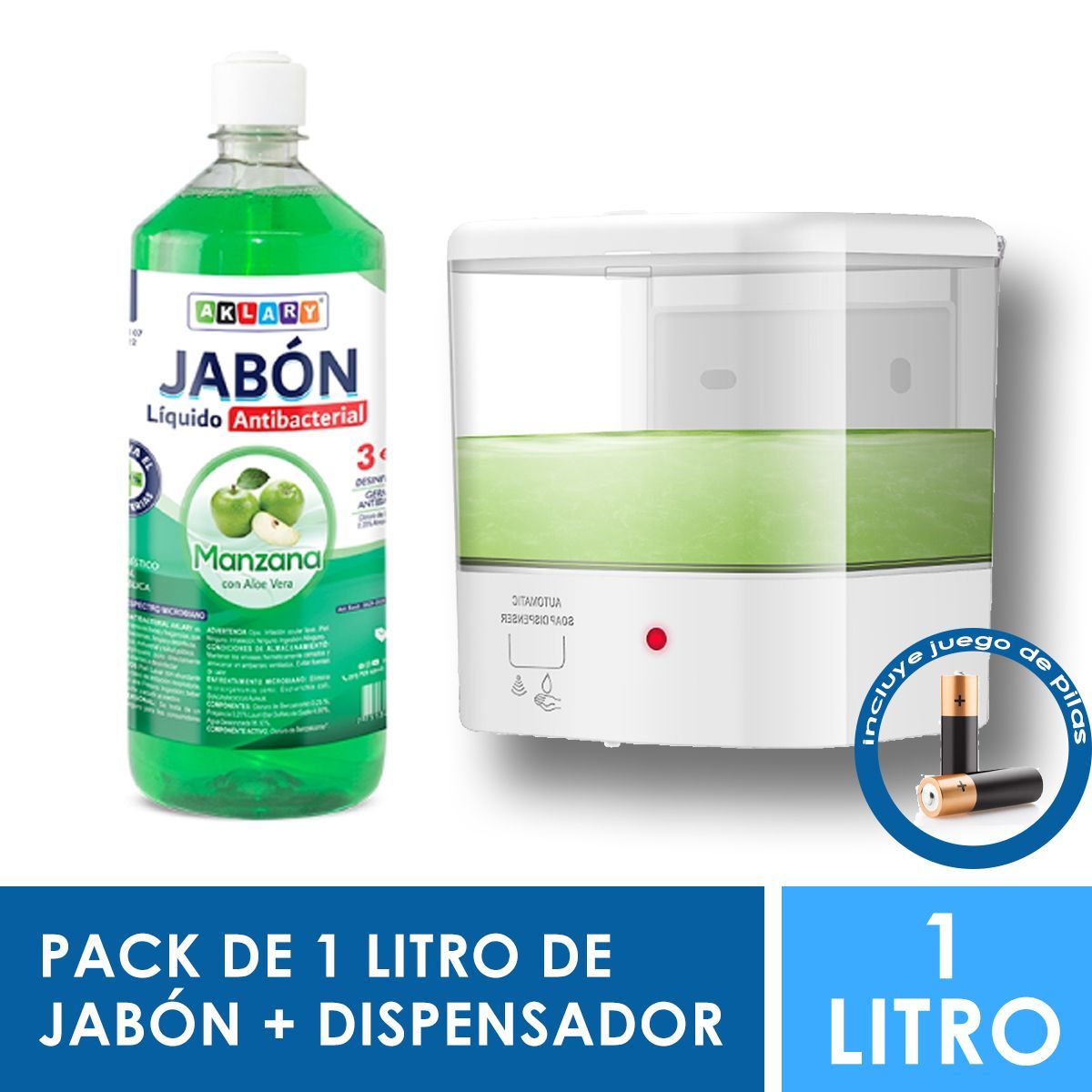EXORIAM - Dispensador de Jabón con sensor Automático 1 litro