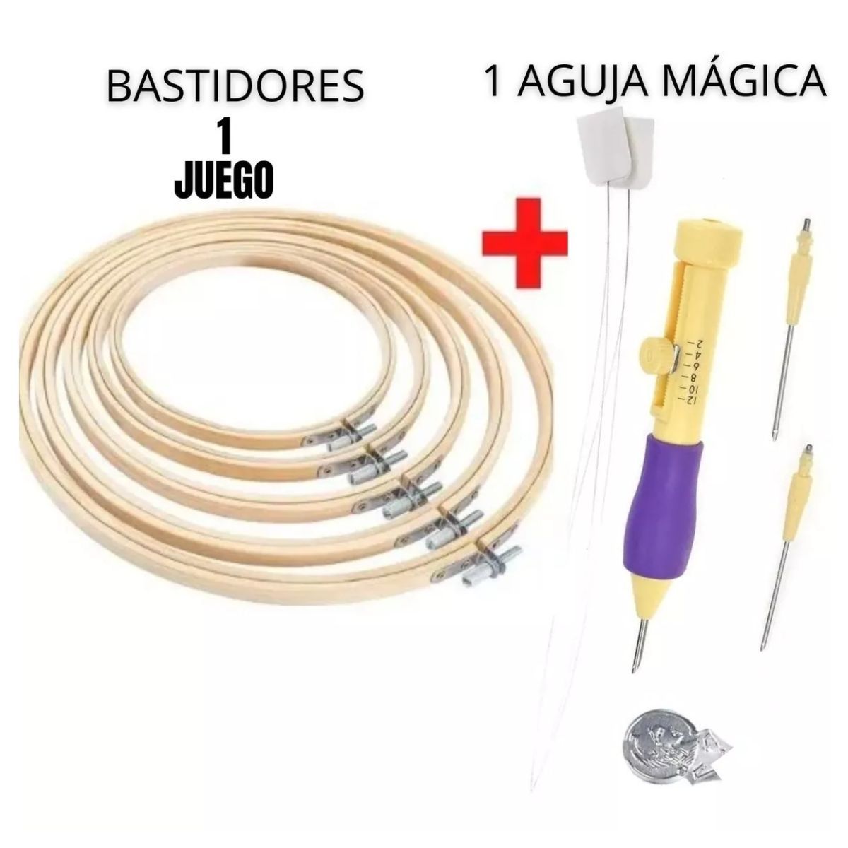 GENERICO - Bastidor Para Bordar Más Aguja Mágica De Bordado