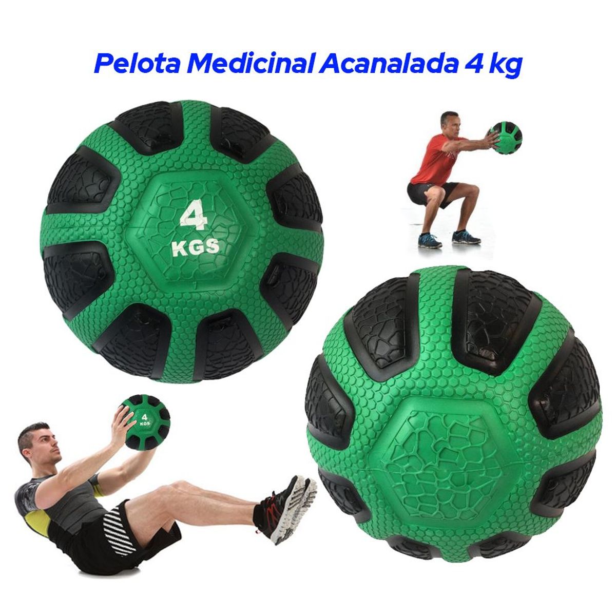 HOLGU - Pelota Medicinal Acanalada 4 kg