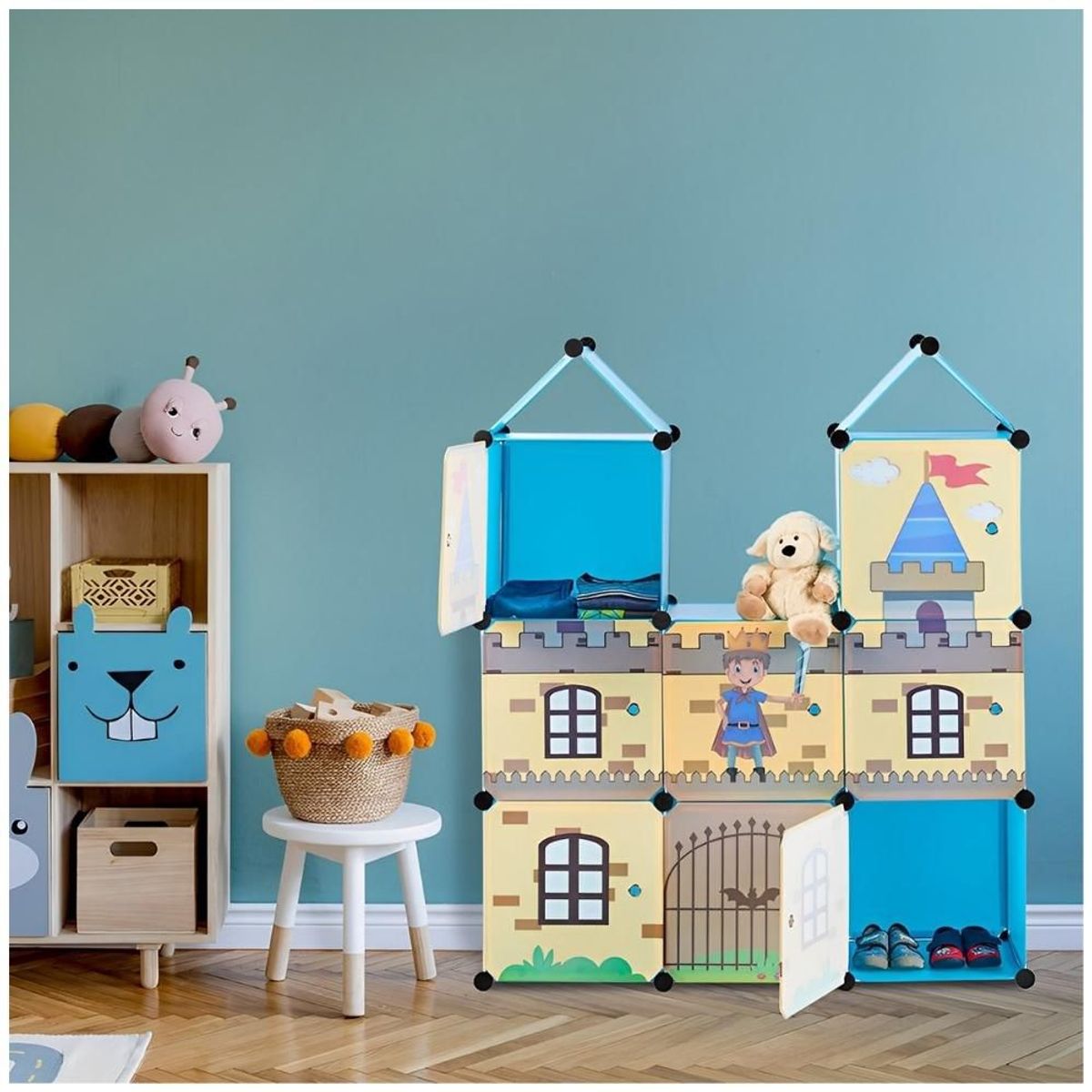 MINARI - Organizador Infantil de Juguetes Castillo Armario Armable AZ C097