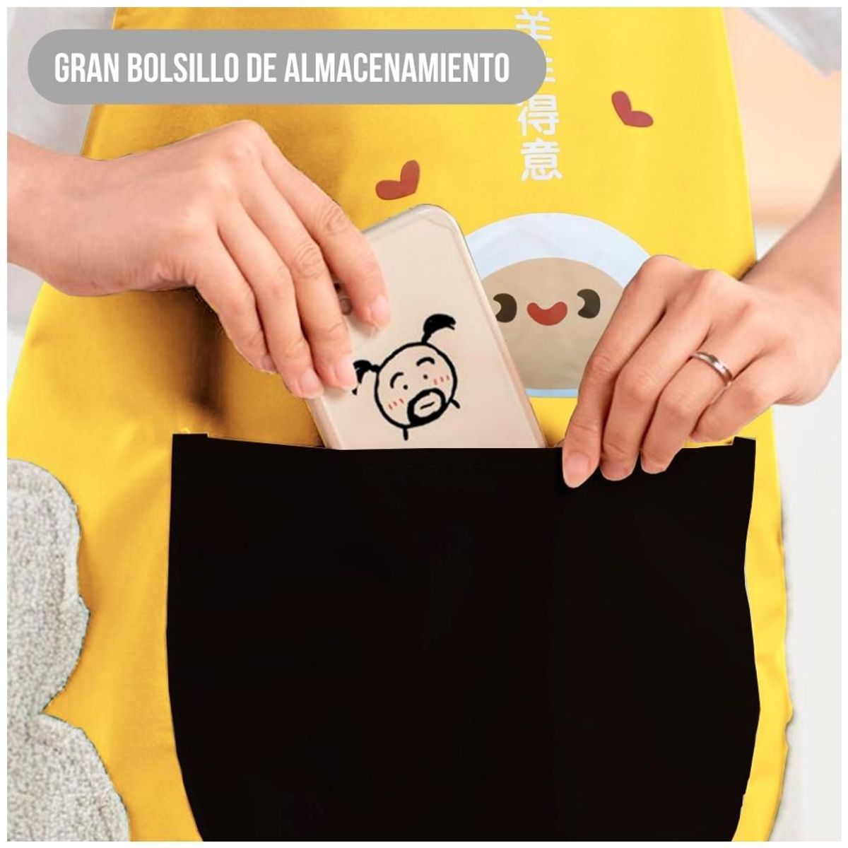 MINARI - Mandil Delantal de Cocina Impermeable -Modelo aleatorio 975D