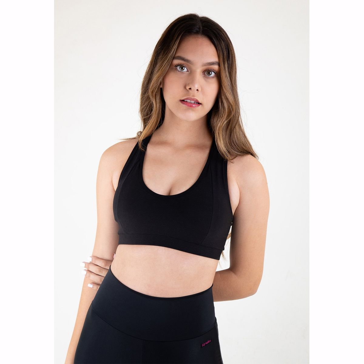 KINETIX - Top Sostén Deportivo Kinetix Supplex Mujer Negro