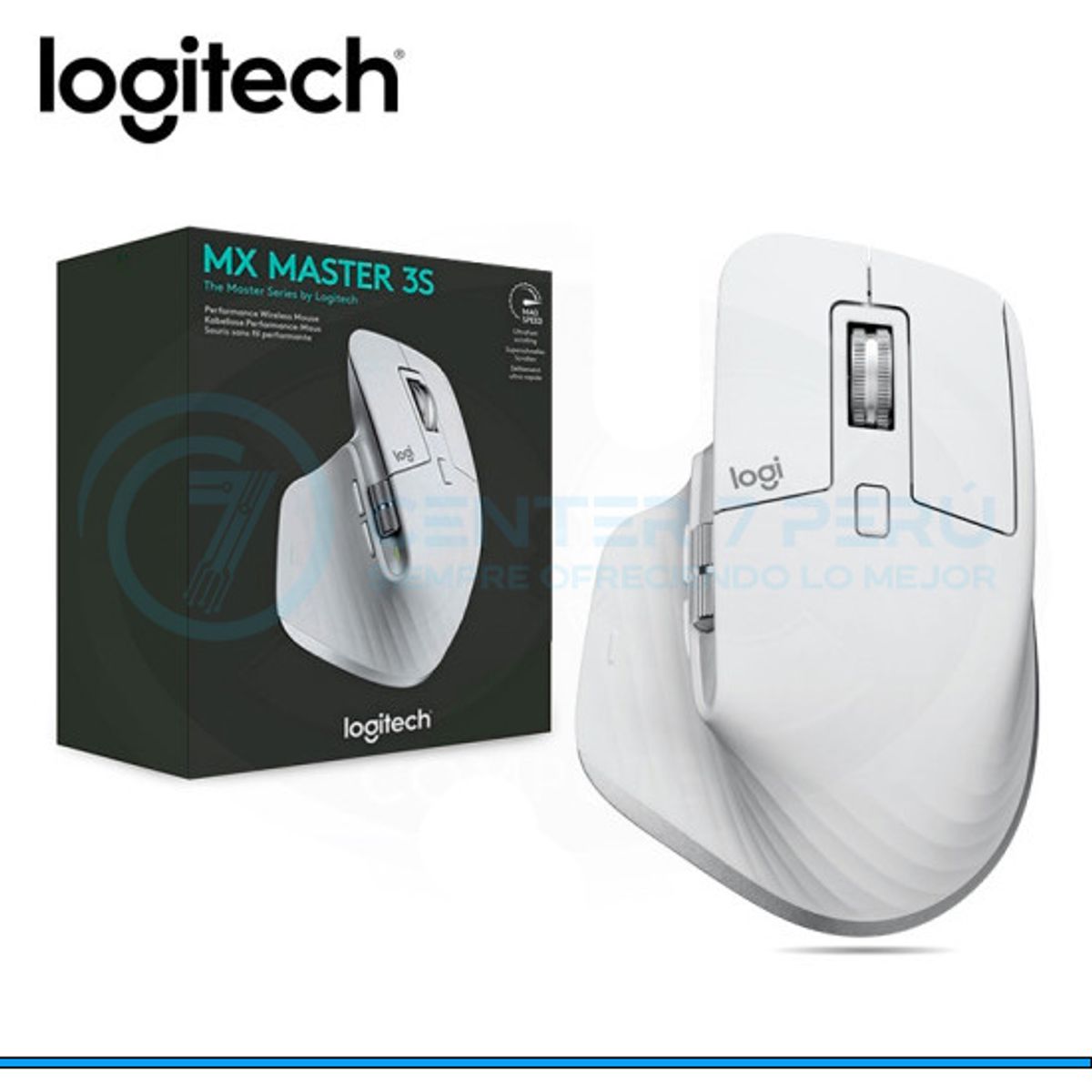 LOGITECH - MOUSE LOGITECH MX MASTER 3S WIRELESS 8K USB-C PALE GREY