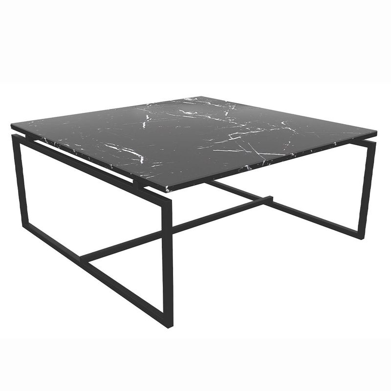 DECOR MESAS - Mesa de Centro Cuadrada Black - Mármol