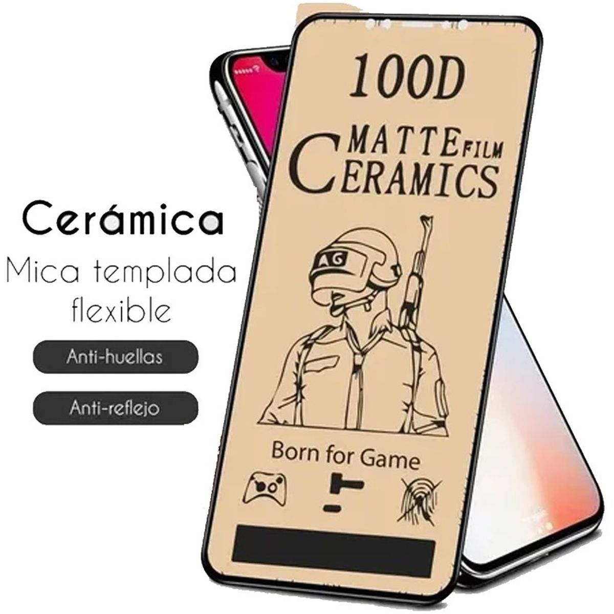 GENERICO - Mica Film Cerámica Mate para iPhone 12 Pro Max Pegamento Completo