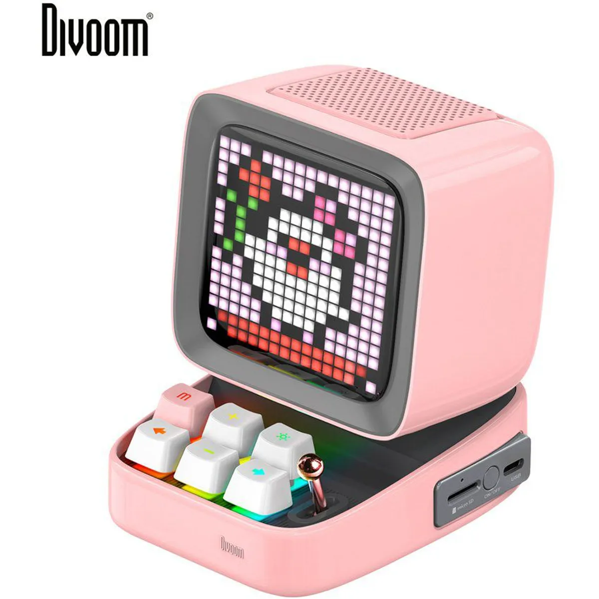 VATYERTY - Divoom ditoo-plus retro pixel art portátil bluetooth altavoz