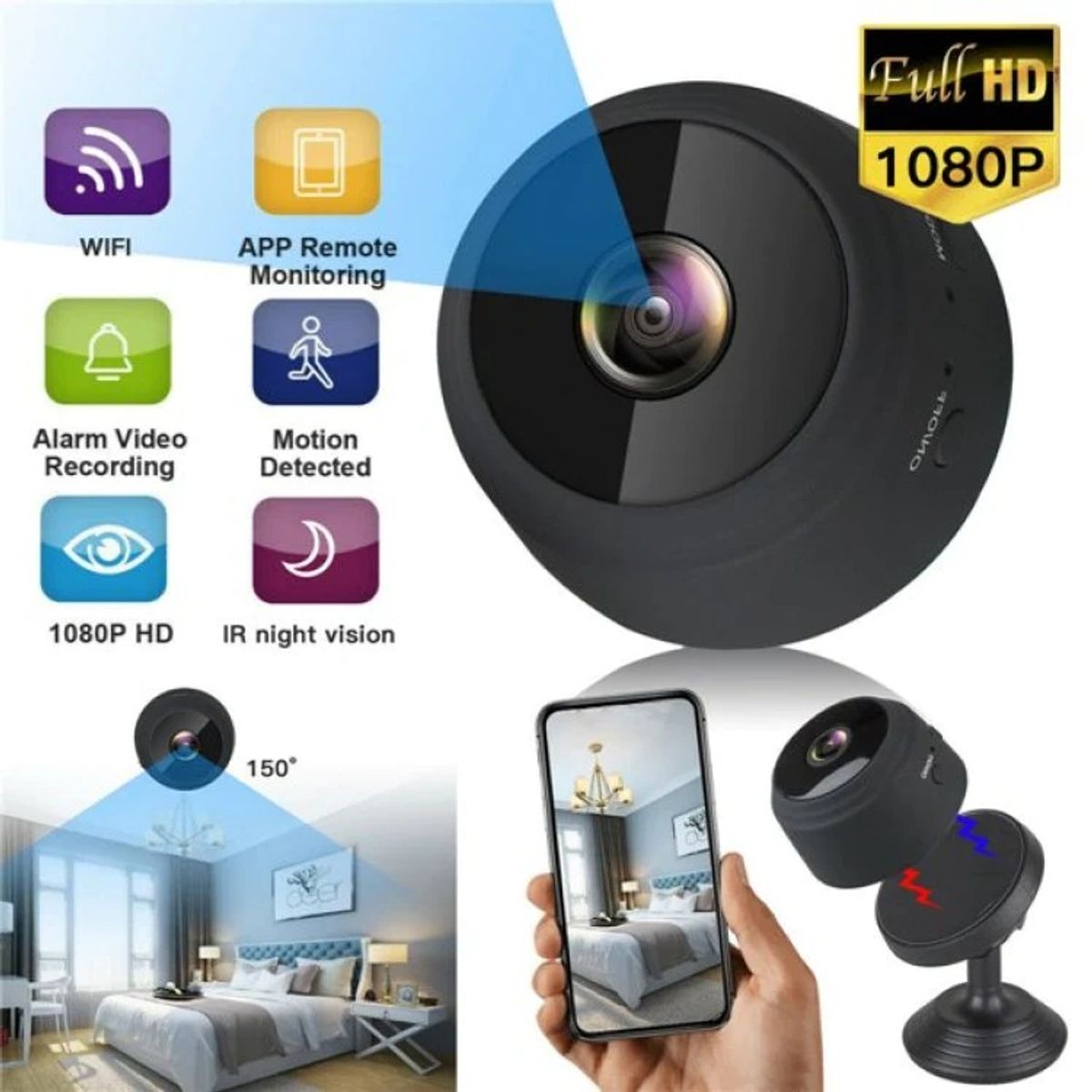 KAST PE - Mini Camara Grabadora Full HD WiFi