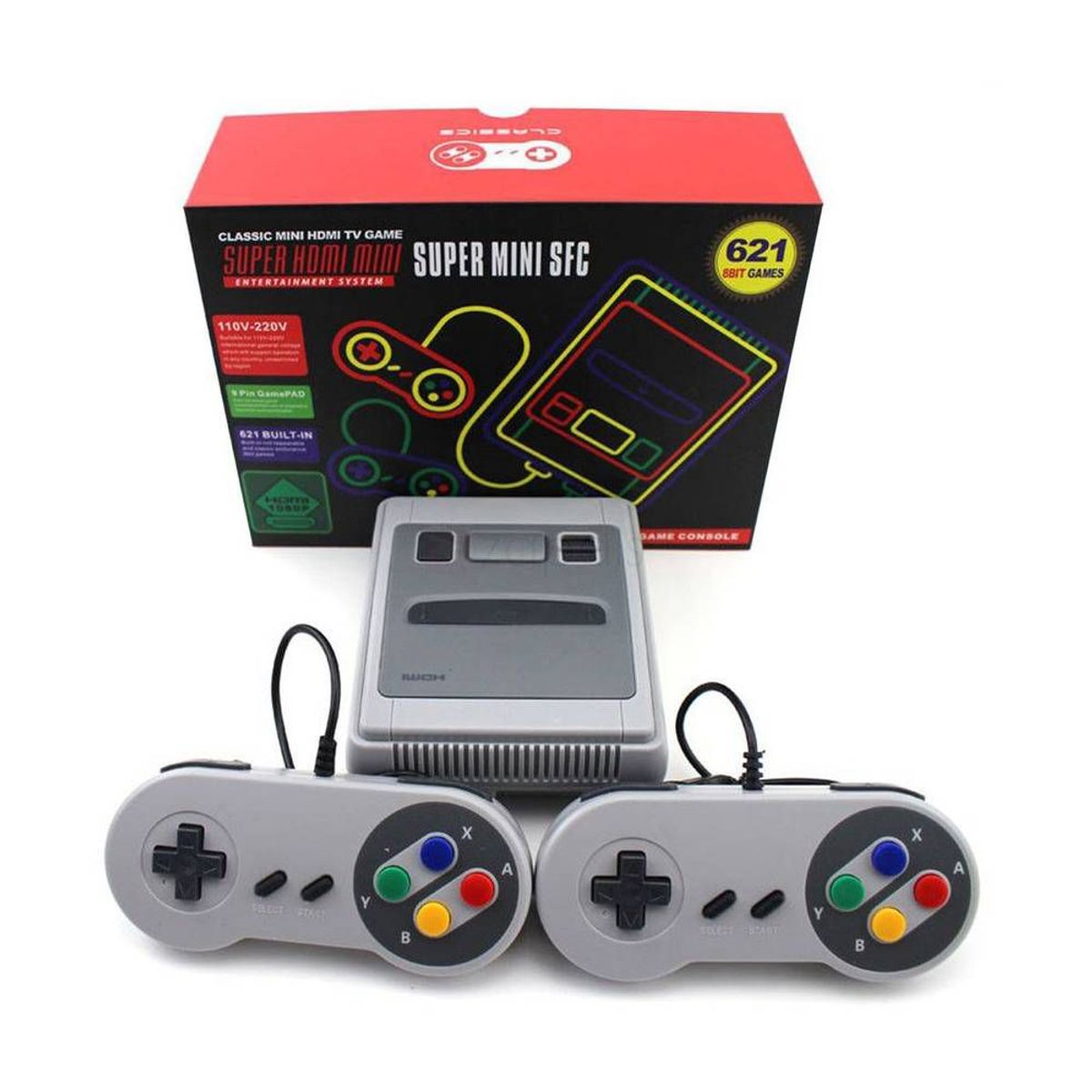 VATYERTY - Consola mini super sfc 620 juegos-gris