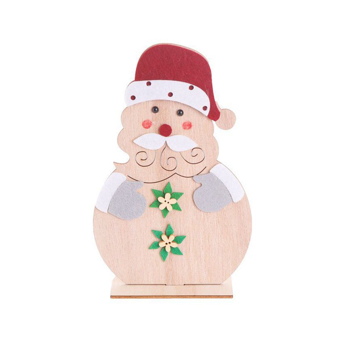 VATYERTY - Adornos navideños de madera anciano muñeco de nieve 1