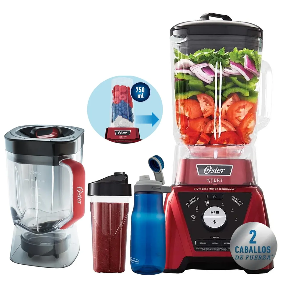 OSTER - Licuadora Xpert  Vaso de 2 Litros BLST3BRPG+Kit de Accesorios