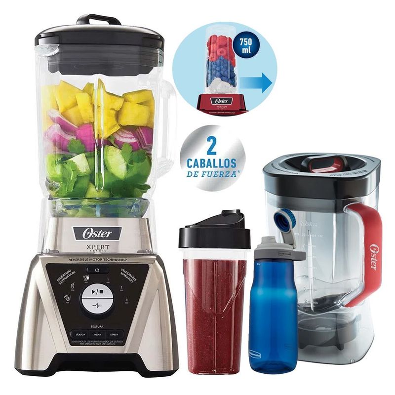 OSTER - Licuadora Xpert  Vaso de 2 Litros BLST3BCPG+Kit de Accesorios