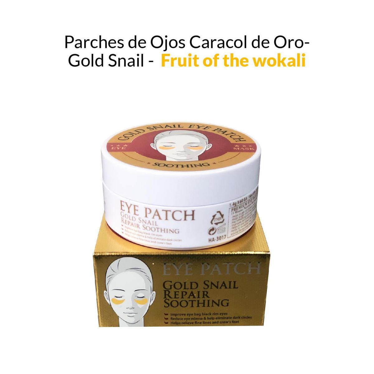 WOKALI - Parches de Ojos Caracol de Oro- Gold Snail