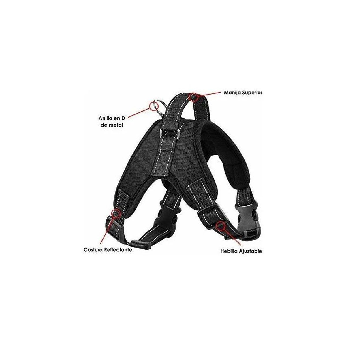 VATYERTY - Pechera arnés ajustable cómodo con correa para perro gato-nergo