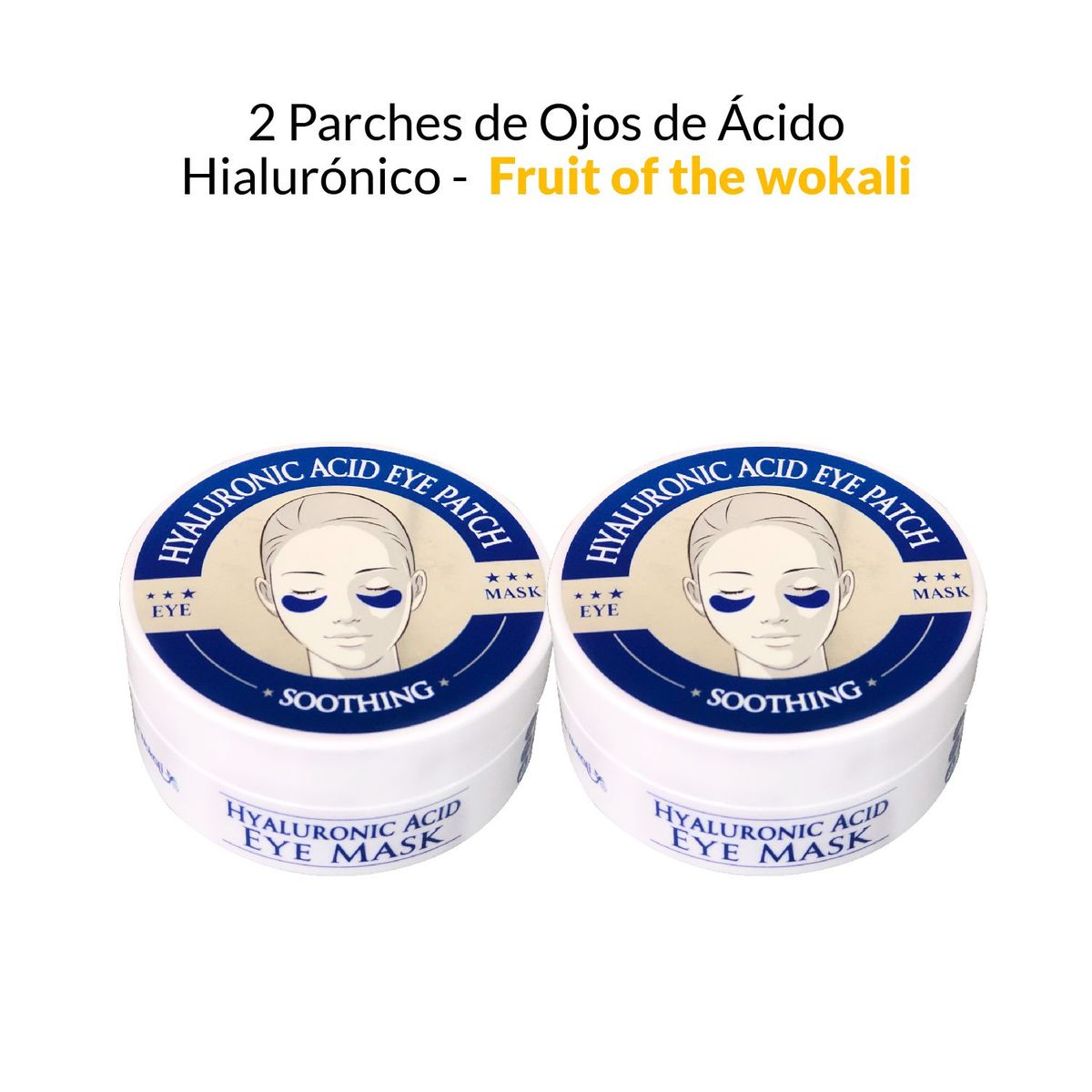 WOKALI - 2 Parches de Ojos de Acido Hyaluronico- Fruit of the wokali