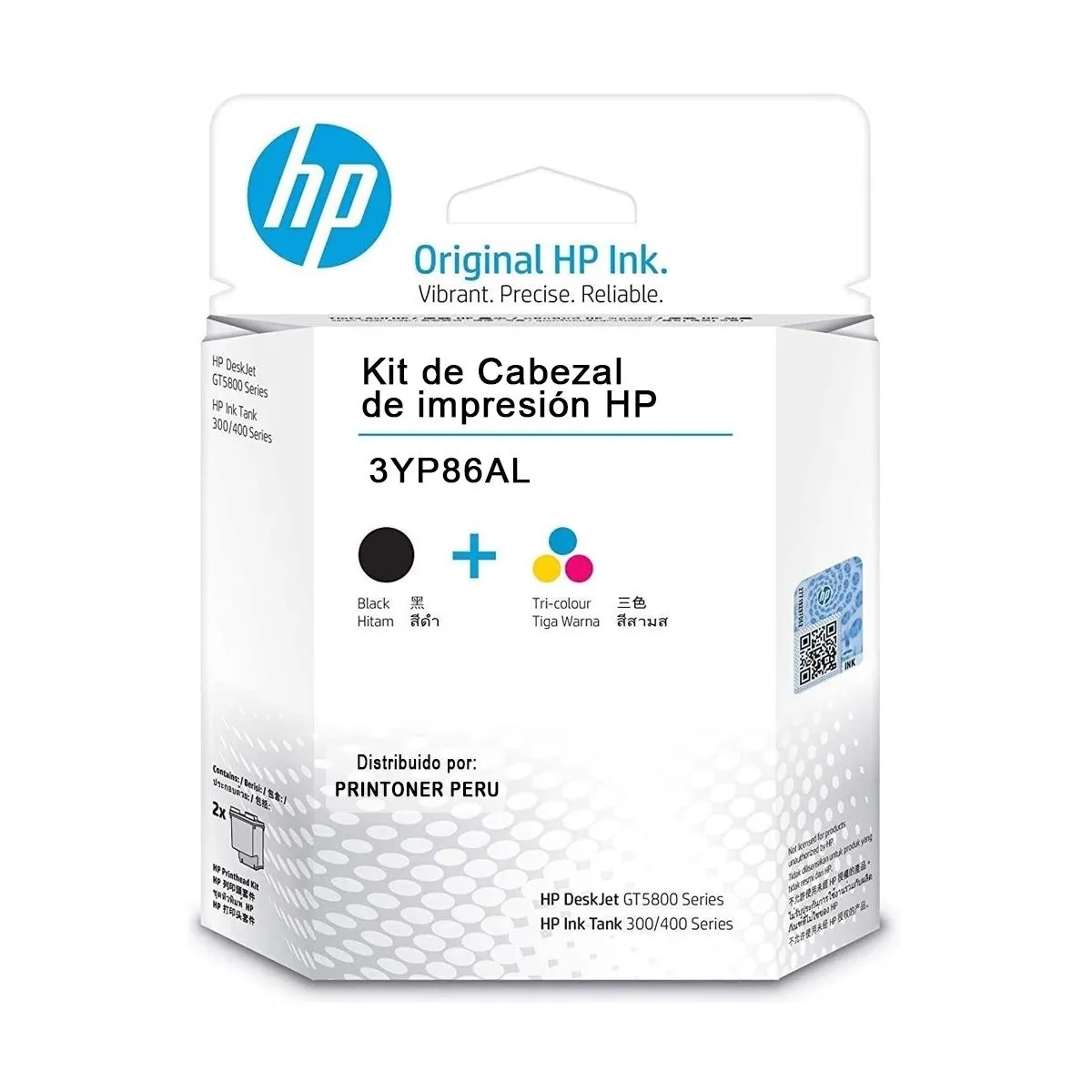 HP - CABEZAL HP GT51 GT52 M0H51A M0H50A KIT NEGRO Y TRICOLOR
