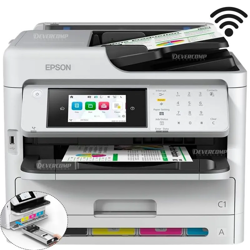 EPSON - Impresora Epson WorkForce WF-C5810 Multifuncional Wifi  Red