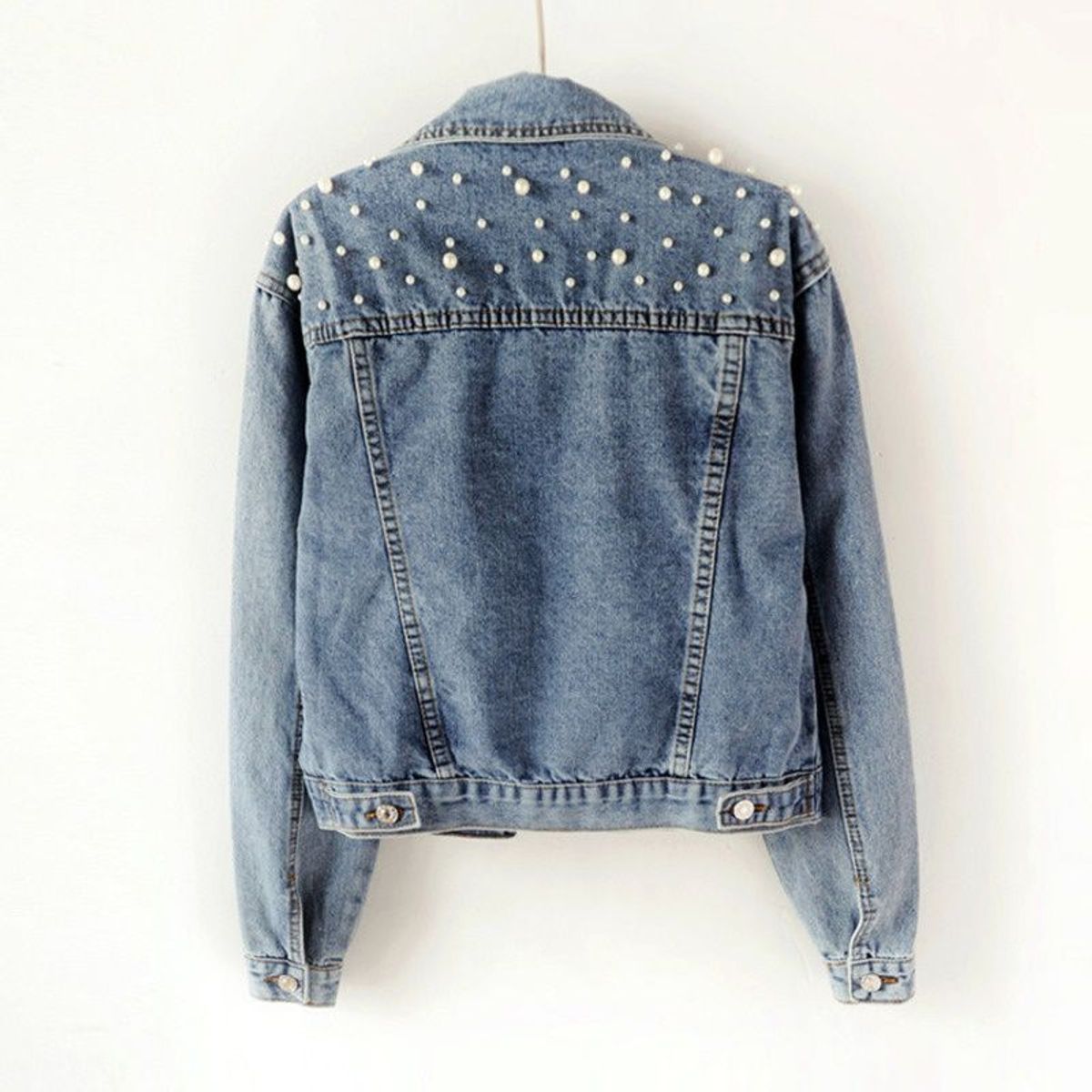 BLWOENS - Chaqueta Blwoens Azul Con Perlas Para Mujer