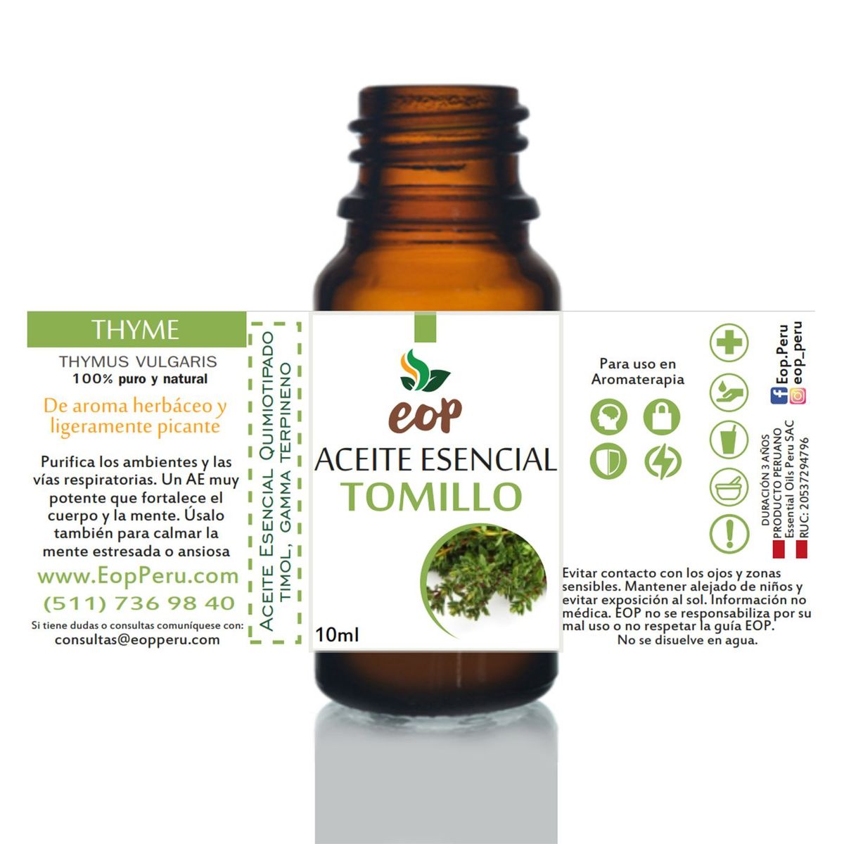 EOP - Aceite Esencial EOP de Tomillo 10ml.