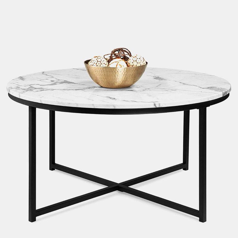 DECOR MESAS - Mesa de Centro Queen Black - Mármol