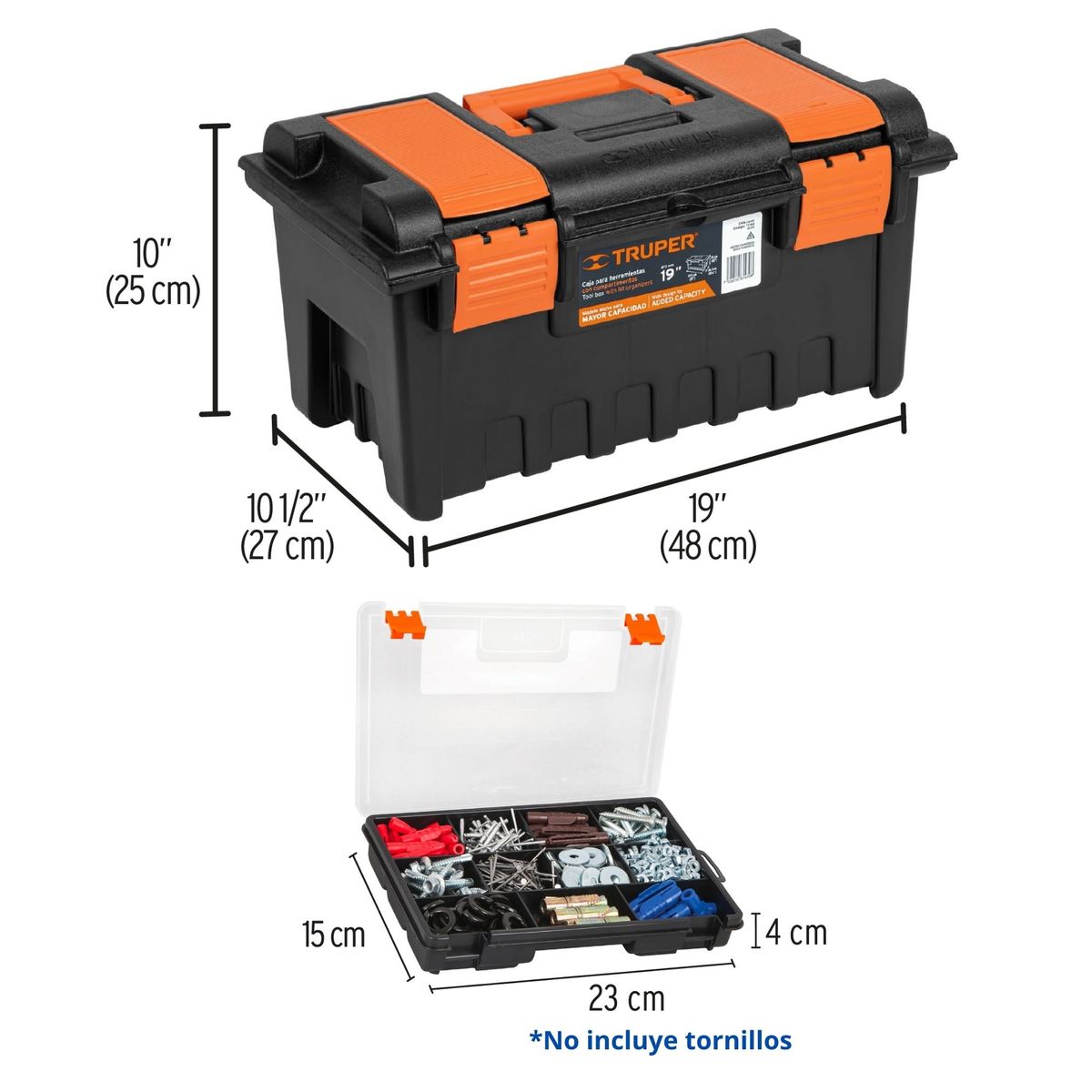 TRUPER - Juegos de herramientas 10 piezas, caja de herramientas Truper
