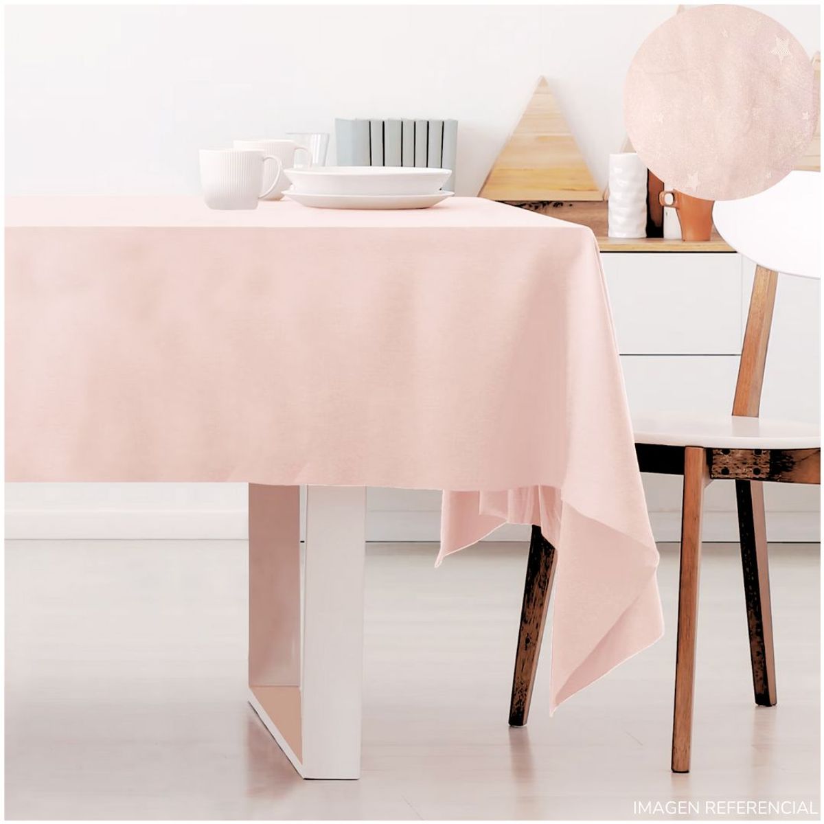 INSPIRA MARKET - Mantel de mesa de tela 150x250 - rosa