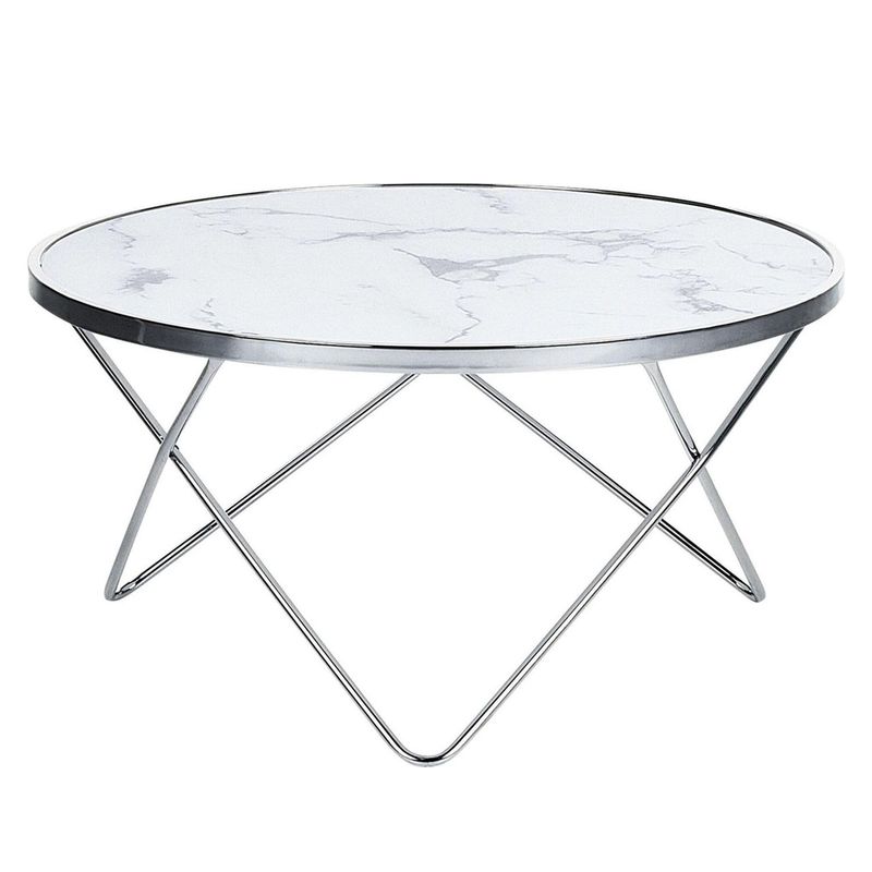 DECOR MESAS - Mesa de Centro Virreynal Silvery - Mármol