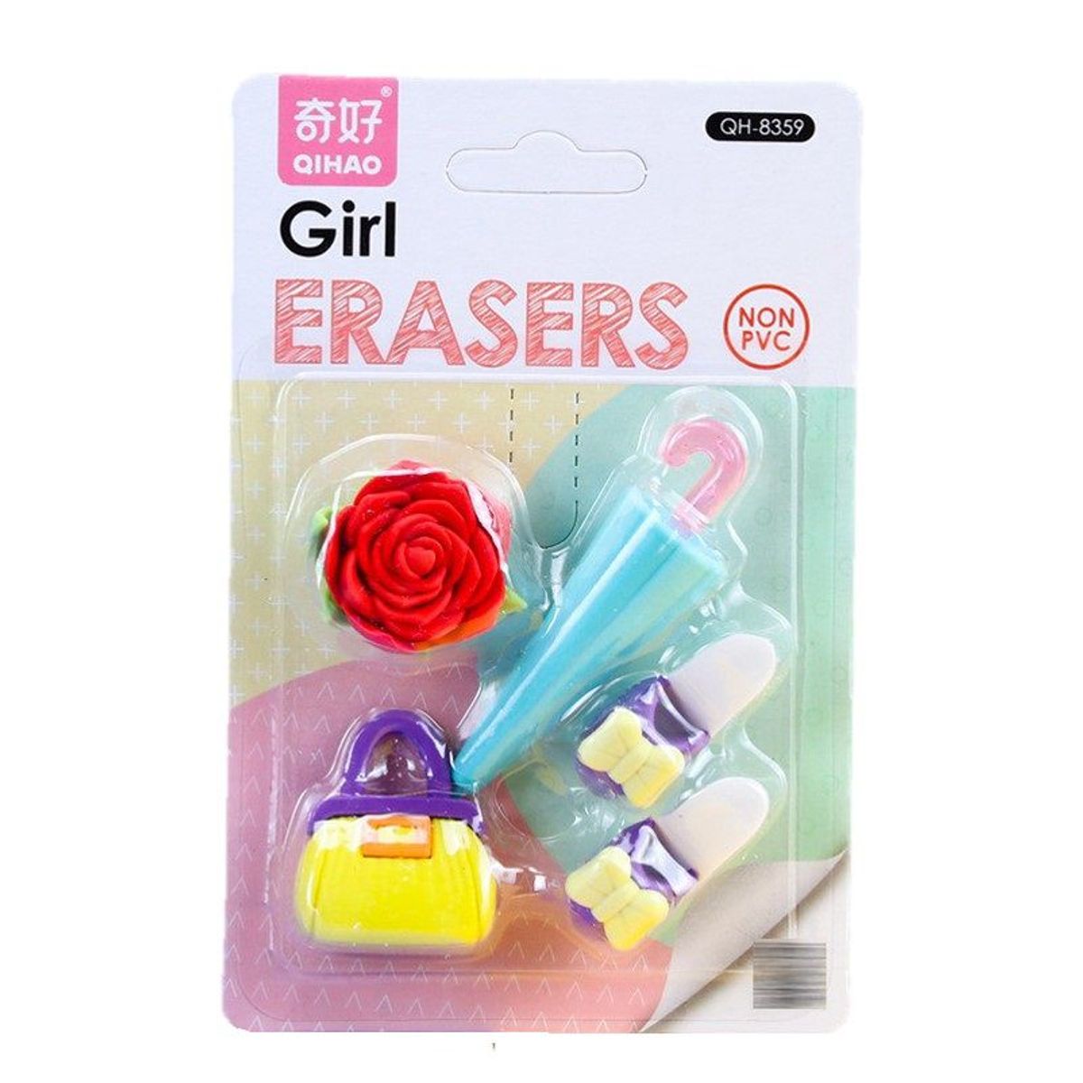 GENERICO - Juego de gomas borrador de papel para niños de dibujo - Rosa