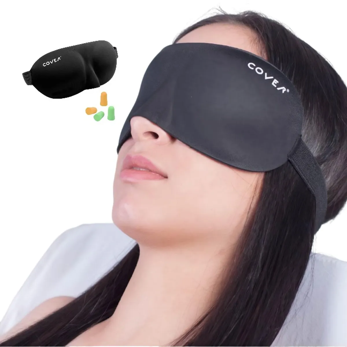 COVER - Antifaz para Dormir más un par de Tapones Auditivos COVER