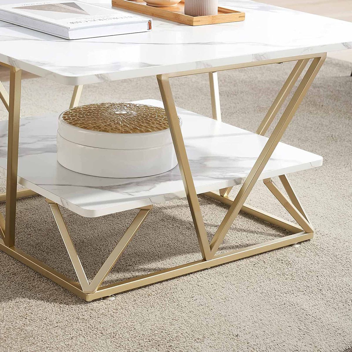 DECOR MESAS - Mesa de Centro Love - Mármol