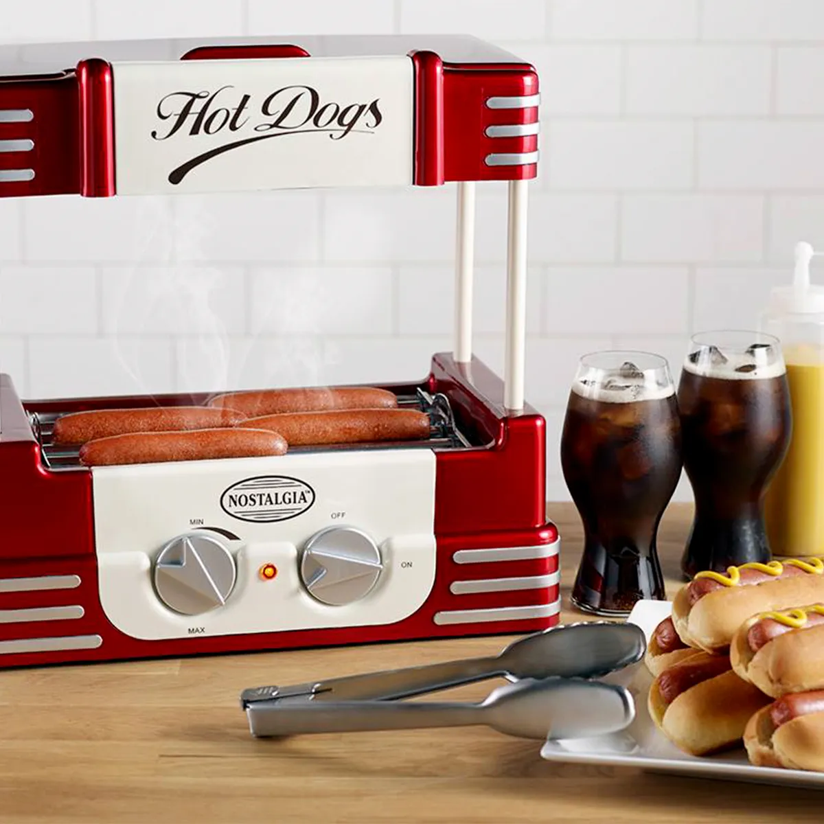 NOSTALGIA - Máquina con Rodillo Freidor para Hot-Dog Retro