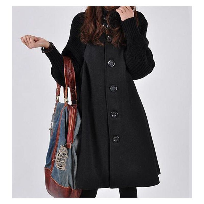 VATYERTY - Abrigo de lana floja de invierno abrigos mujer moda mujer abrigos