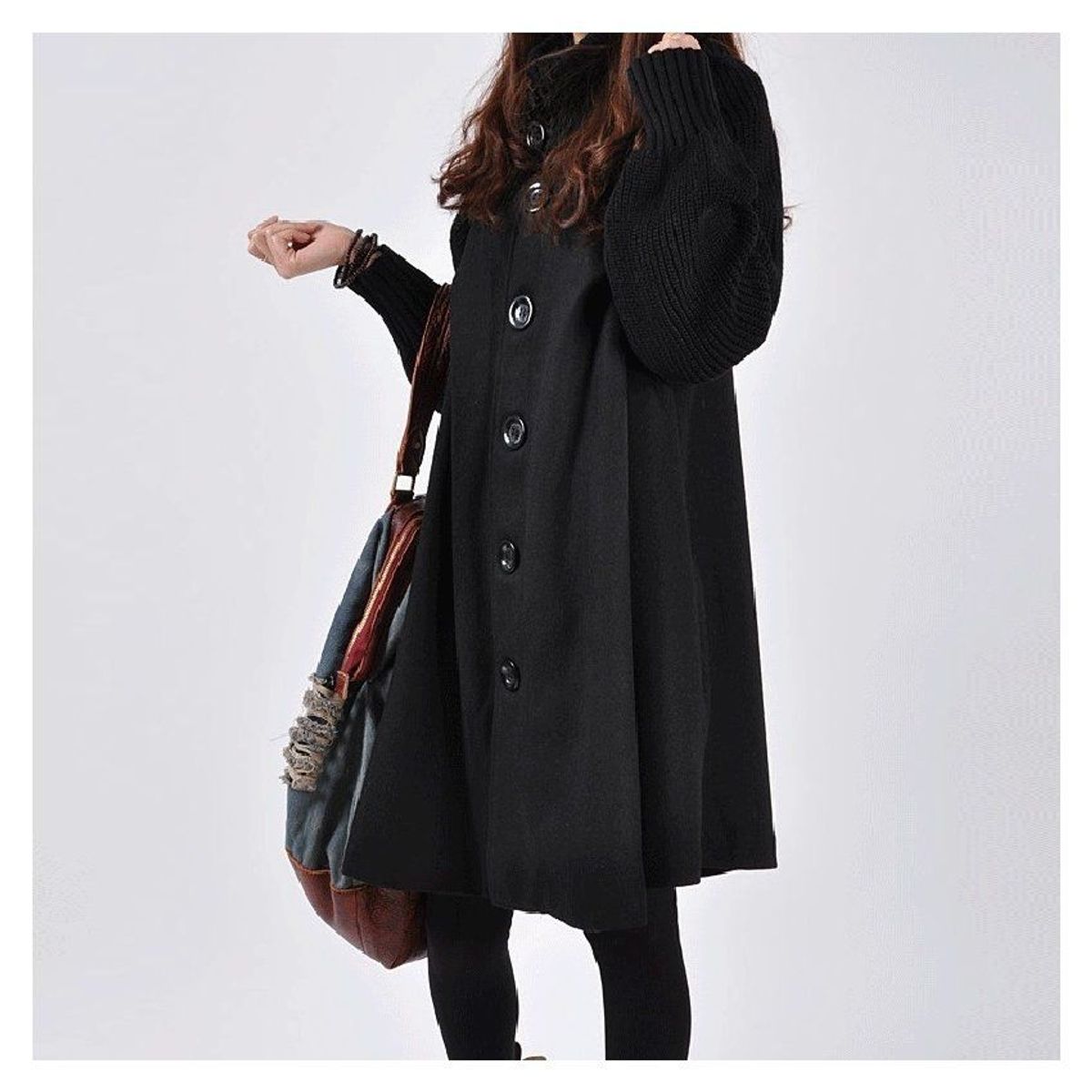 VATYERTY - Abrigo de lana floja de invierno abrigos mujer moda mujer abrigos