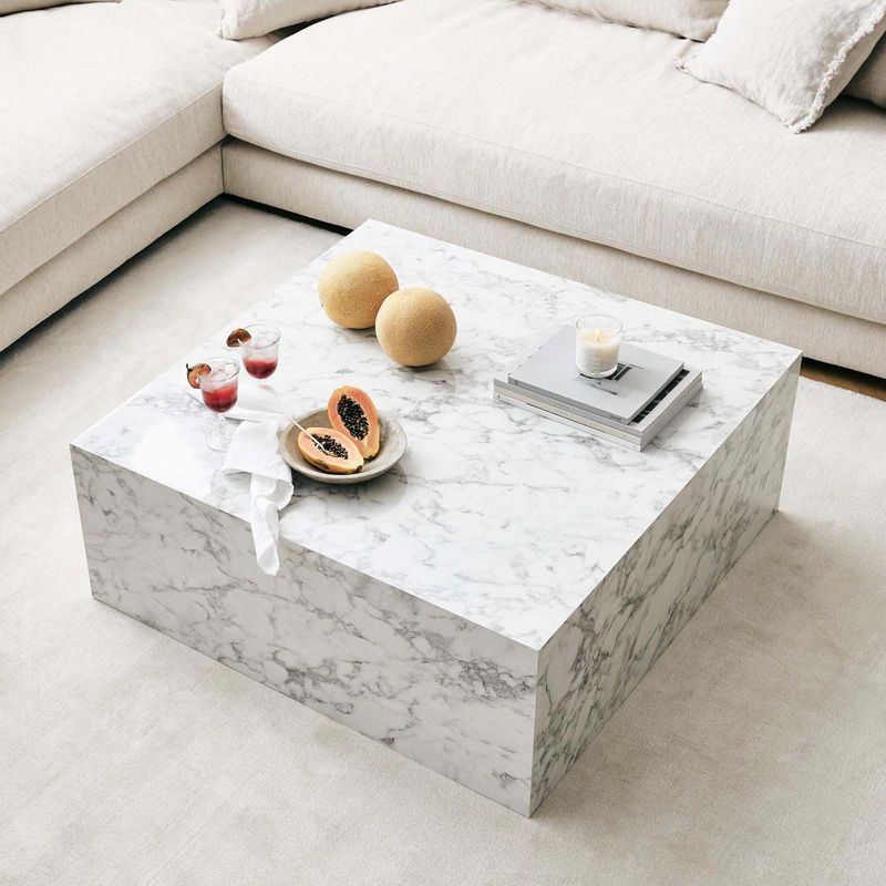 DECOR MESAS - Mesa de Centro Ice - Mármol