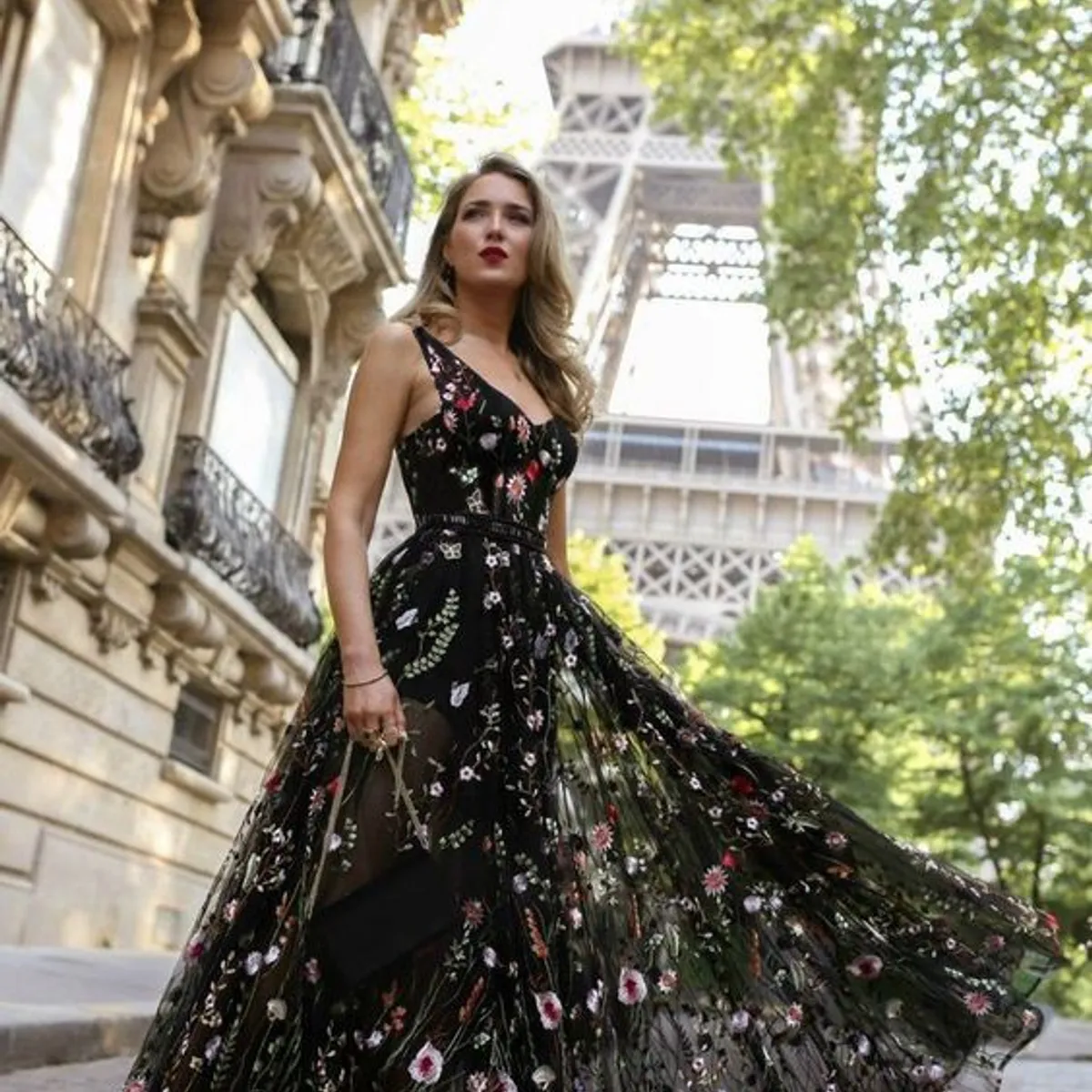 BLWOENS - Vestido Largo Blwoens Estampado Floral Con Escote En V