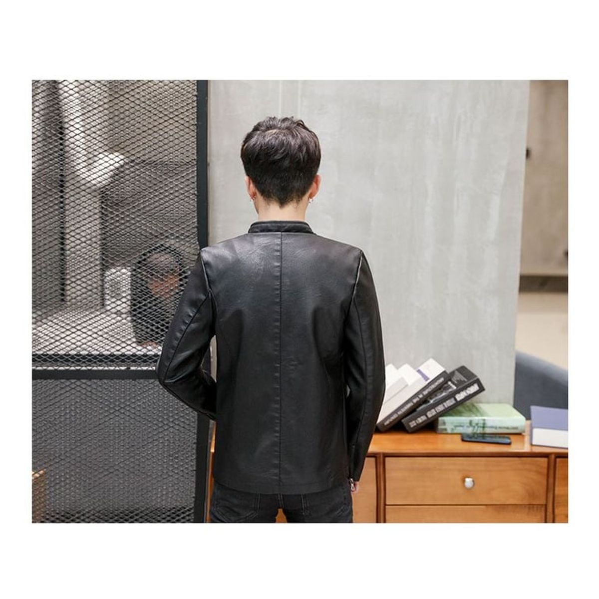 VATYERTY - Chaqueta motera de cuero delgada ligera de primavera para chaqueta