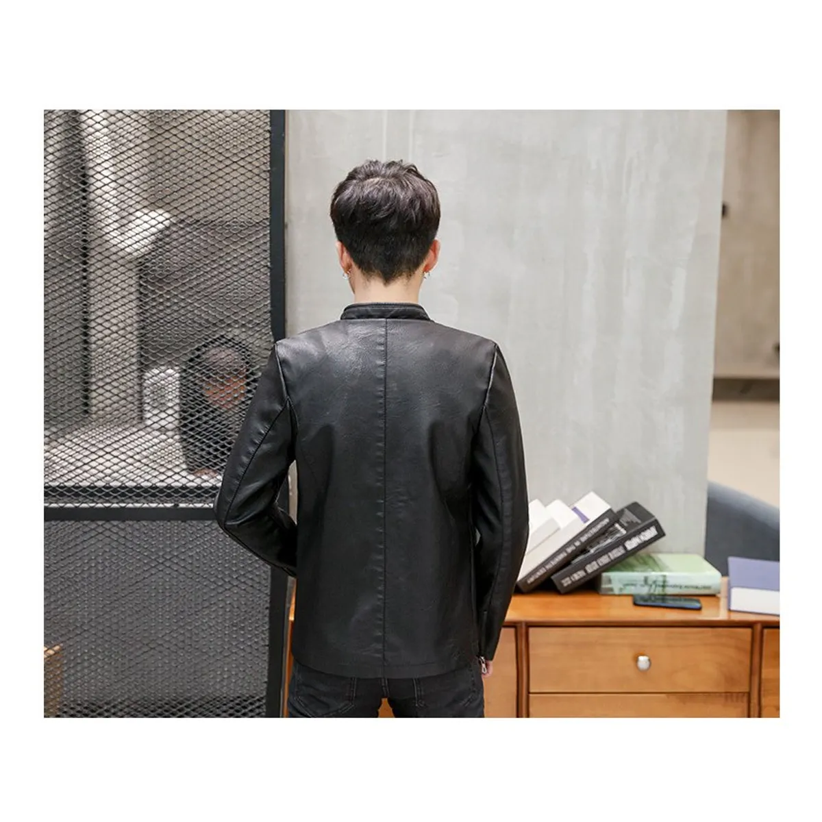 VATYERTY - Chaqueta motera de cuero delgada ligera de primavera para chaqueta