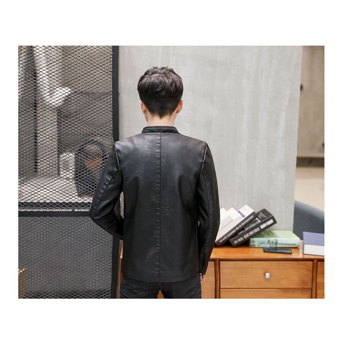 VATYERTY - Chaqueta motera de cuero delgada ligera de primavera para chaqueta